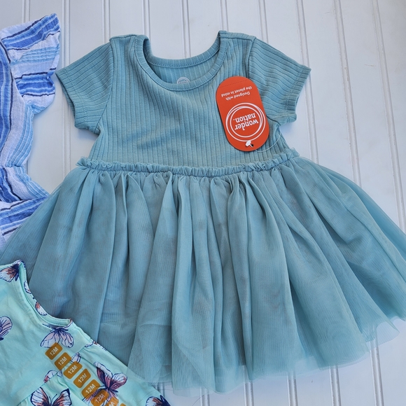 Carters, Wonder Nation, Jessica Simpson, 3pc Blue/Teal Baby Bundle 12 Month - Picture 4 of 5